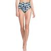 Lands’ End Women’s Chlorine Resistant Pinchless High Waisted Bikini Bottoms(Deep Sea Navy Poetic Floral)