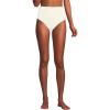 Lands’ End Women’s Chlorine Resistant Pinchless High Waisted Bikini Bottoms(Egret White)