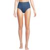 Lands’ End Women’s Chlorine Resistant Pinchless High Waisted Bikini Bottoms(Navy Mosaic Mini Tile)