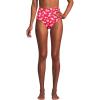 Lands’ End Women’s Chlorine Resistant Pinchless High Waisted Bikini Bottoms(Strawberry Tossed Floral)
