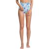 Lands’ End Women’s Chlorine Resistant Pinchless High Waisted Bikini Bottoms(White Mosaic Floral Geo)