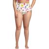 Lands’ End Women’s Chlorine Resistant Pinchless High Waisted Bikini Bottoms(White Multi Garden Floral)