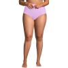 Lands’ End Women’s Chlorine Resistant Pinchless High Waisted Bikini Bottoms(Wild Lilac)
