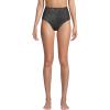 Lands’ End Women’s Chlorine Resistant Shine High Waisted Bikini Bottoms(Black Shine)