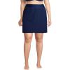 Lands’ End Womens Comfort Waist Swim Skirt Swim Bottoms Skort Deep Sea Navy Plus 20w