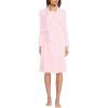 Lands’ End Women’s Cooling Robe with Piping(Pink Fog)