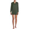 Lands’ End Women’s Cotton Jersey Long Sleeve Hooded Swim Cover-up Dress(Rich Olive Green)