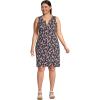 Lands’ End Women’s Cotton Jersey Sleeveless Swim Cover-up Dress(Multi-color)