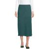 Lands’ End Women’s Crinkle Midi Skirt(Deep Forest)