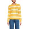 Lands’ End Women’s Drifter Cable Pointelle Stitch Sweater(Ivory/Sunkissed Yellow Stripe)