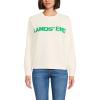 Lands’ End Women’s Drifter Jacquard Crew Neck Sweater(Fresh Ivory Lands End)