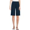 Lands’ End Women’s Knit High Rise Pleated 12″ Bermuda Shorts(Radiant Navy)