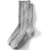 Lands’ End Women’s Marl Crew Camp Socks(Black)