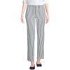 Lands’ End Women’s Mid Rise Classic Straight Leg Chino Ankle Pants(Ivory/Deep Sea Awning Stripe)