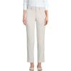 Lands’ End Women’s Mid Rise Classic Straight Leg Chino Ankle Pants(Light Stone)