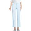 Lands’ End Women’s Mid Rise Classic Straight Leg Chino Ankle Pants(White/Blue Awning Stripe)