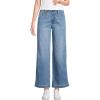 Lands’ End Women’s Mid Rise Denim Wide Leg Ankle Jeans(Beau Blue)