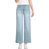 Lands’ End Women’s Mid Rise Denim Wide Leg Ankle Jeans(Breeze Blue Wash)