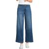 Lands’ End Women’s Mid Rise Denim Wide Leg Ankle Jeans(Indigo Tide Blue)