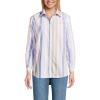 Lands’ End Women’s Oxford Shirt(Desert Tan Variegated Stripe)