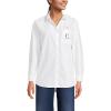 Lands’ End Women’s Oxford Shirt(White/Navy/C)