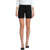 Lands’ End Women’s Plus Size Elastic Back Classic 7″ Chino Shorts(Black)