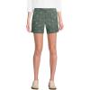 Lands’ End Women’s Plus Size Elastic Back Classic 7″ Chino Shorts(Spruce Scattered Floral)