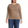 Lands’ End Women’s Plus Size Lightweight Jersey Skimming Long Sleeve Crew Neck T-Shirt(Honey Beige)