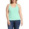 Lands’ End Women’s Pointelle Rib UNeck Tank(Frosted Mint)