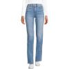 Lands’ End Women’s Recover High Rise Straight Leg Blue Jeans(Beau Blue)