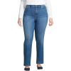 Lands’ End Women’s Recover High Rise Straight Leg Blue Jeans(Indigo Tide Blue)