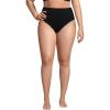 Lands’ End Women’s Ribbed Smoothing High Waisted Bikini Bottoms(Black)