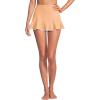Lands’ End Women’s Ruffle Hem Mini Swim Skirt(Orange Mist/White)