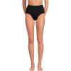 Lands’ End Women’s Sculpting Suit Chlorine Resistant Targeted Control Retro High Waisted Bikini Swim Bottoms(Black)