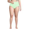Lands’ End Women’s Sculpting Suit Chlorine Resistant Targeted Control Retro High Waisted Bikini Swim Bottoms(Icy Mint Green)