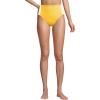Lands’ End Women’s Seamed High Waisted Bikini Bottoms(Bright Lemon/White)