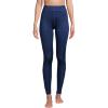 Lands’ End Women’s Silk Interlock Long Underwear Leggings Pants(Deep Sea Navy)