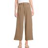 Lands’ End Women’s Soft Polish High Rise Wide Leg Crop Pants(Rich Camel)