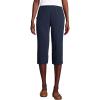 Lands’ End Women’s Sport Knit High Rise Elastic Waist Capri Pants(Radiant Navy)
