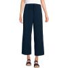 Lands’ End Women’s Sport Knit Pull On Drawstring Wide Leg Crop Pants(Radiant Navy)