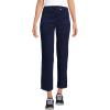 Lands’ End Women’s Starfish High Rise Knit Denim Straight Crop Jeans(Dark Indigo)