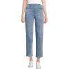 Lands’ End Women’s Starfish High Rise Knit Denim Straight Crop Jeans(Light Brook)