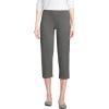 Lands’ End Women’s Starfish Mid Rise Pull-On Crop Pants(Charcoal Heather)