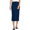 Lands’ End Women’s Starfish Side Zip Midi Skirt(Deep Sea Navy)