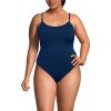Lands’ End Women’s Tugless Quickdry Adjustable Strappy Back Tankini Top(Deep Sea Navy)