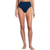 Lands’ End Women’s Tugless Quickdry High Waisted High Leg Bikini Bottoms(Deep Sea Navy)