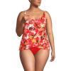 Lands’ End Women’s Tulip Hem Tankini Top(Daylily Red Multi Floral)