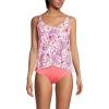 Lands’ End Women’s Tulip Hem Tankini Top(Wood Lily Multi Floral Paisley)