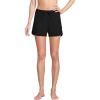 Lands’ End Women’s Woven Packable 3″ Dolphin Hem Swim Cover-up Shorts(Black)