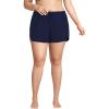 Lands’ End Women’s Woven Packable 3″ Dolphin Hem Swim Cover-up Shorts(Deep Sea Navy)
